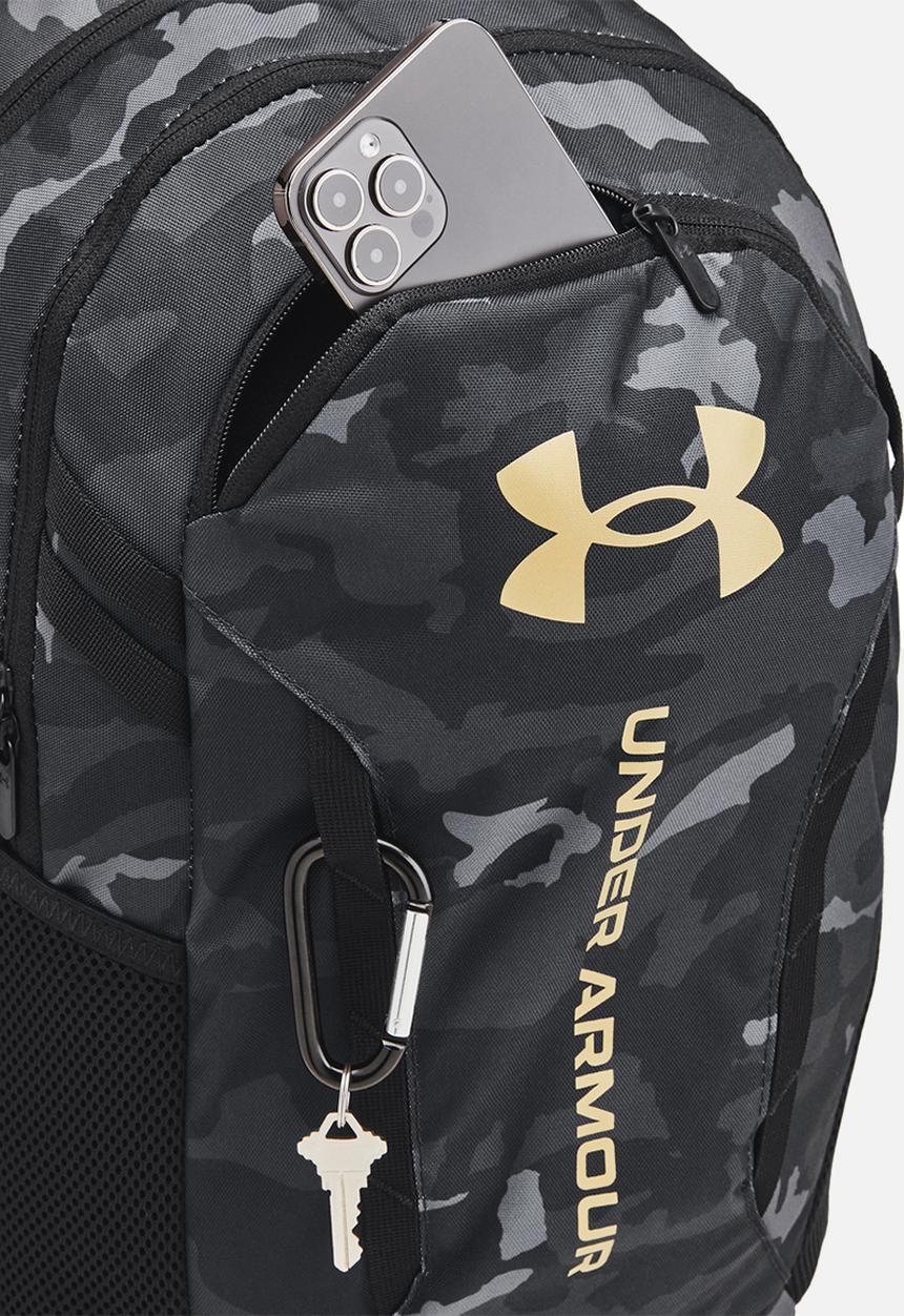 Under Armour - UA Hustle 6.0 Backpack - Black / Black / Metallic Gold