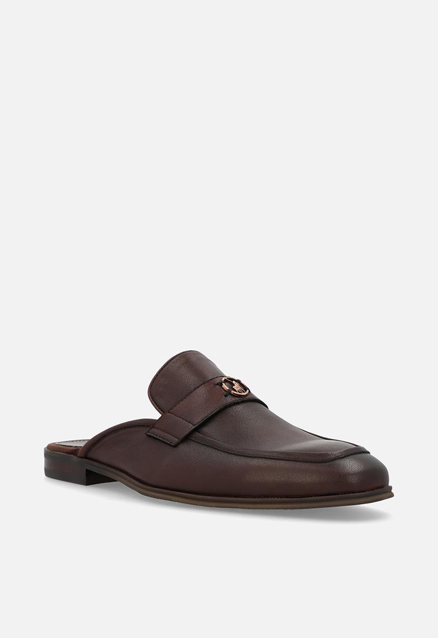 POLO - circle trim mule  - brown