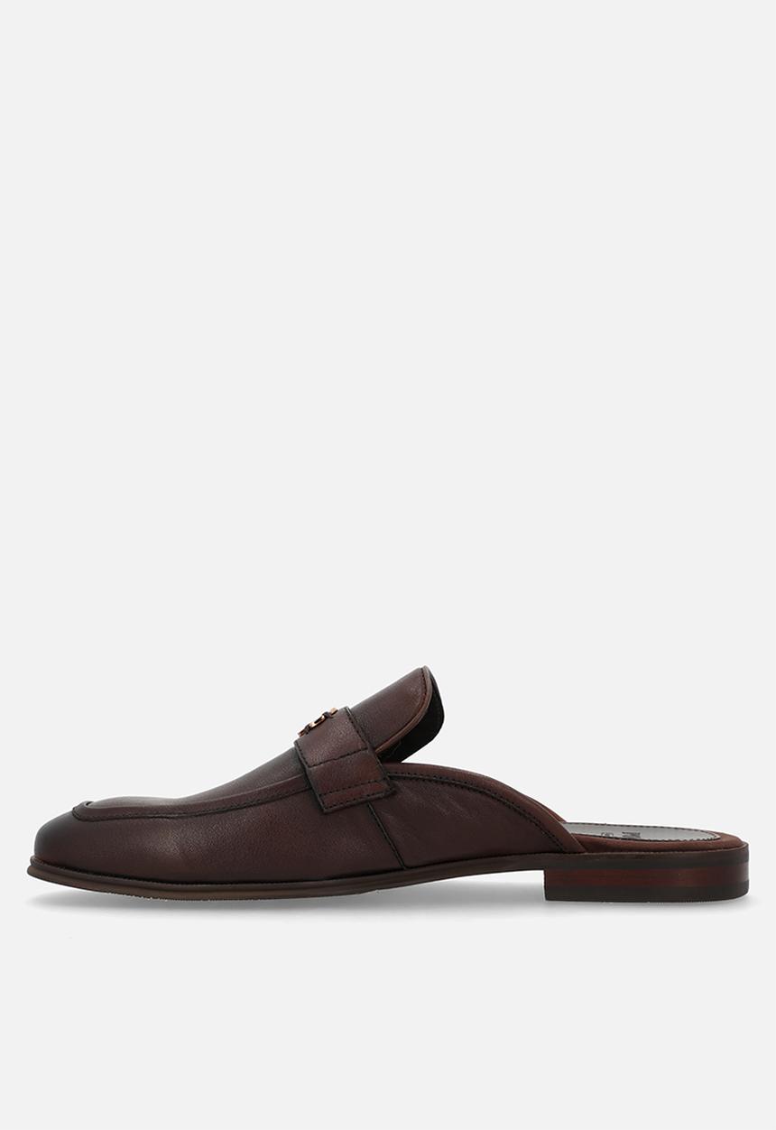 POLO - circle trim mule  - brown