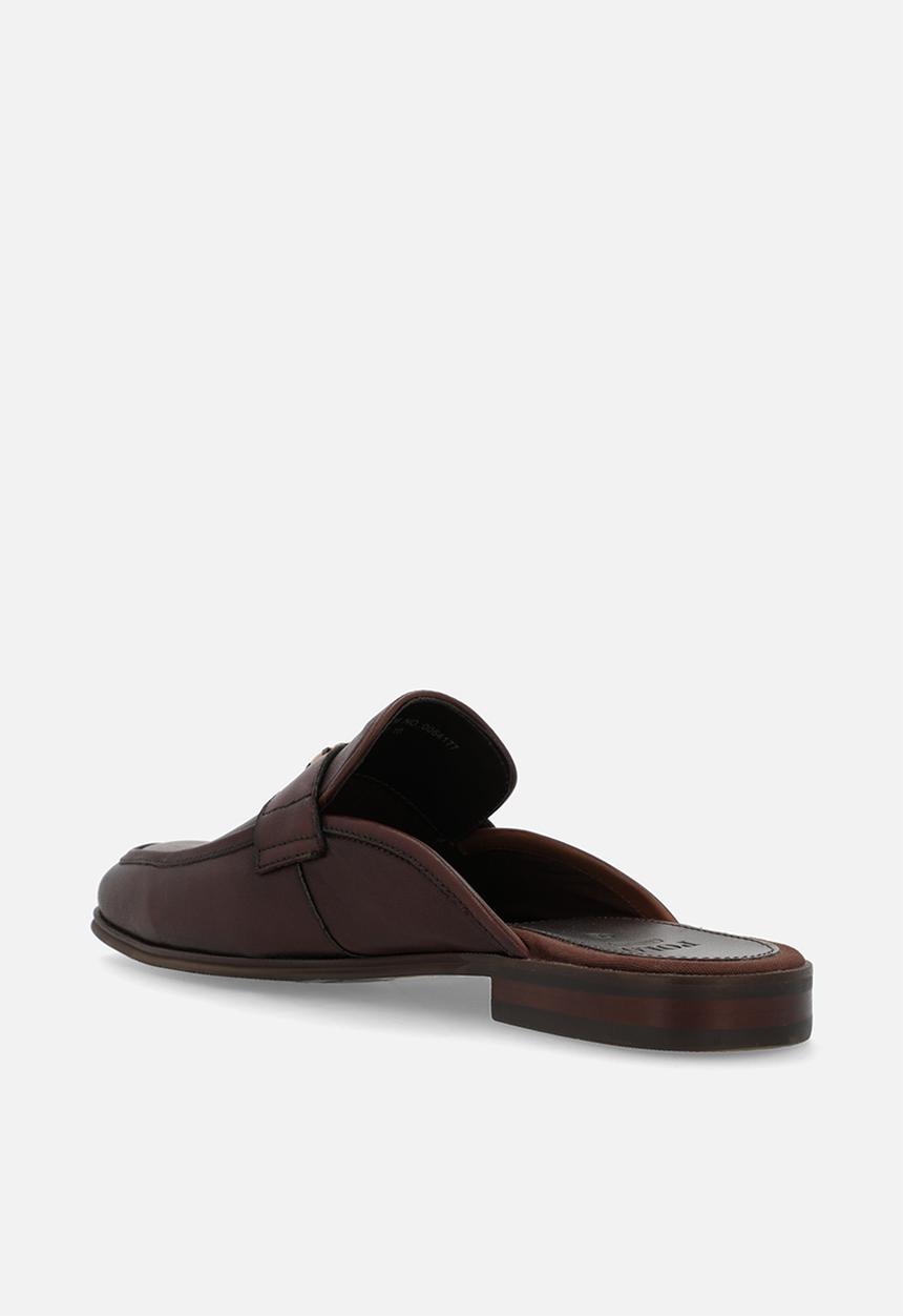 POLO - circle trim mule  - brown