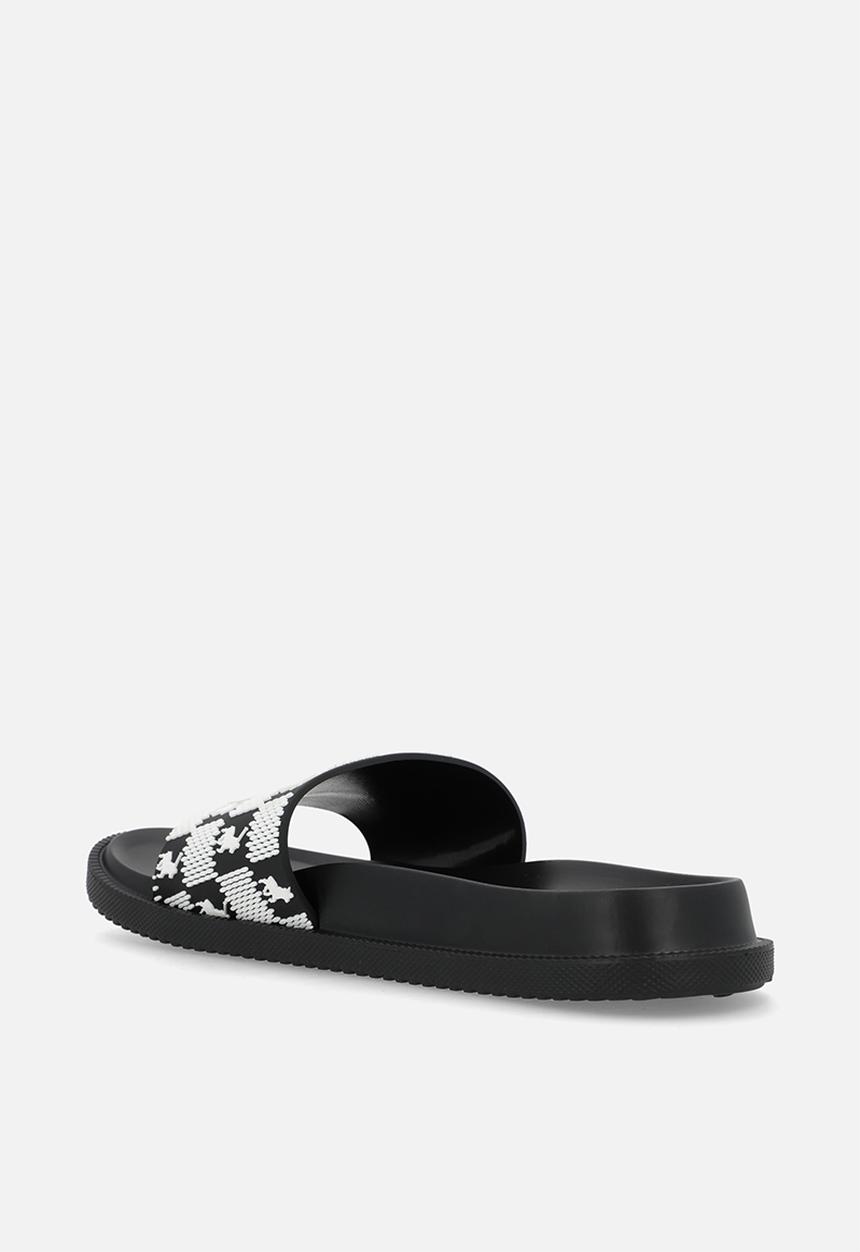 POLO - Block monogram pool sandal  - black