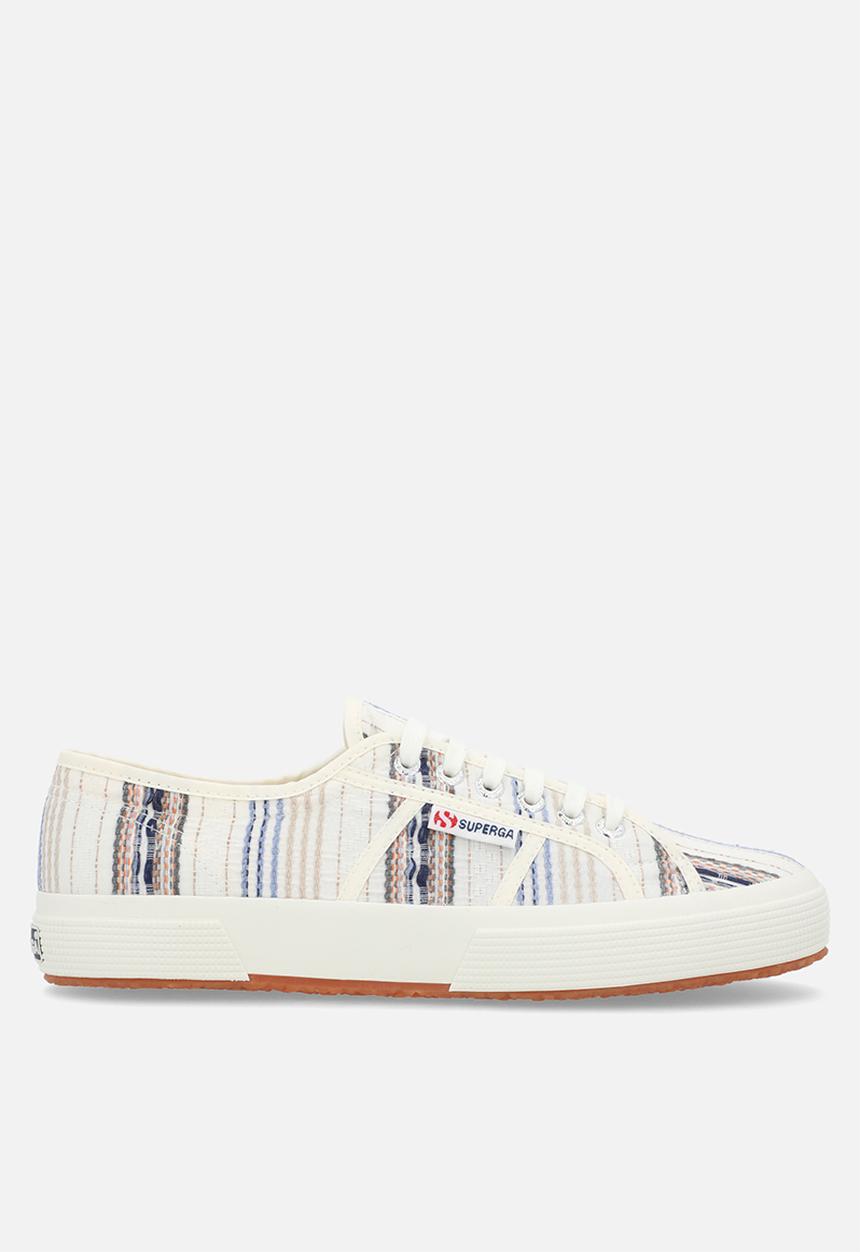 SUPERGA - 2750 wovens tripes searsucker - stripes - aa1 beige raw blue