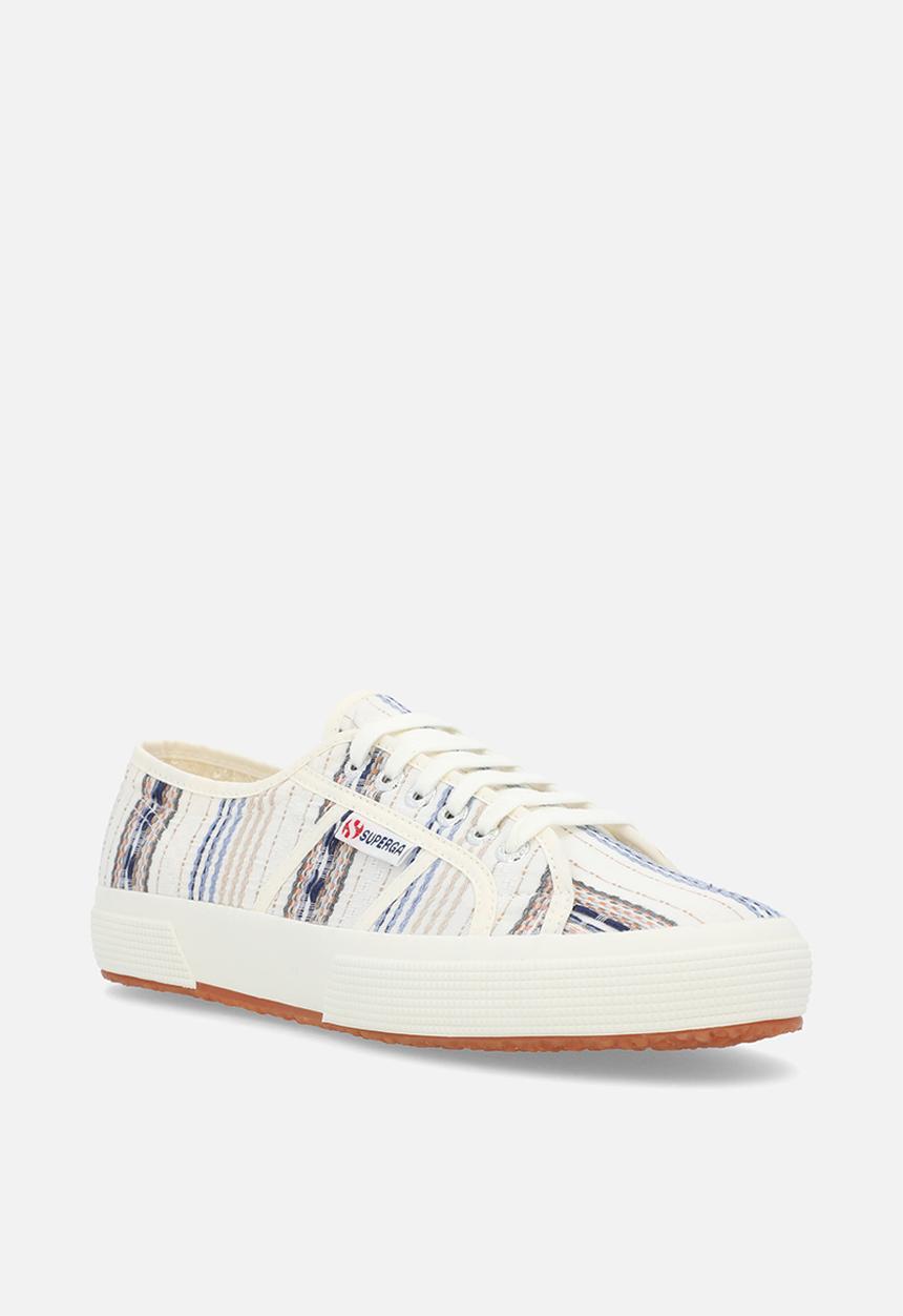SUPERGA - 2750 wovens tripes searsucker - stripes - aa1 beige raw blue