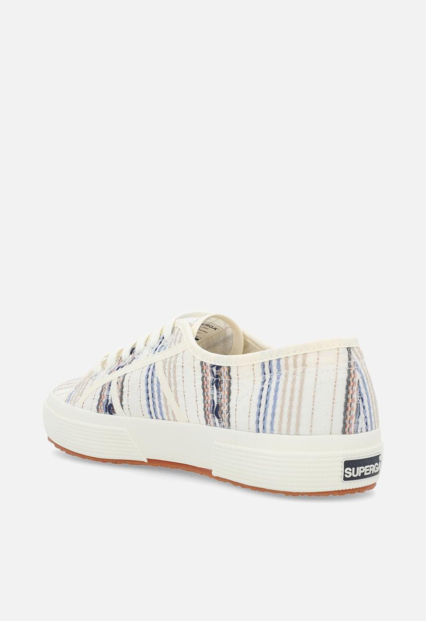SUPERGA - 2750 wovens tripes searsucker - stripes - aa1 beige raw blue