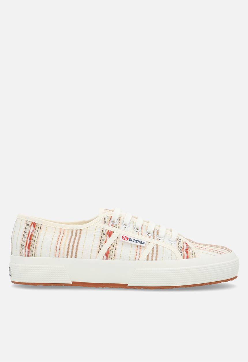 SUPERGA - 2750 wovens tripes searsucker - stripes - aa0 beige raw coral