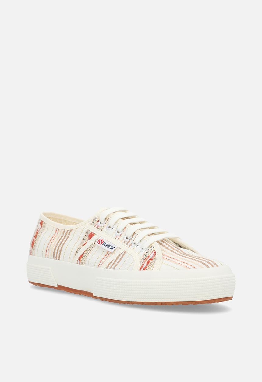 SUPERGA - 2750 wovens tripes searsucker - stripes - aa0 beige raw coral