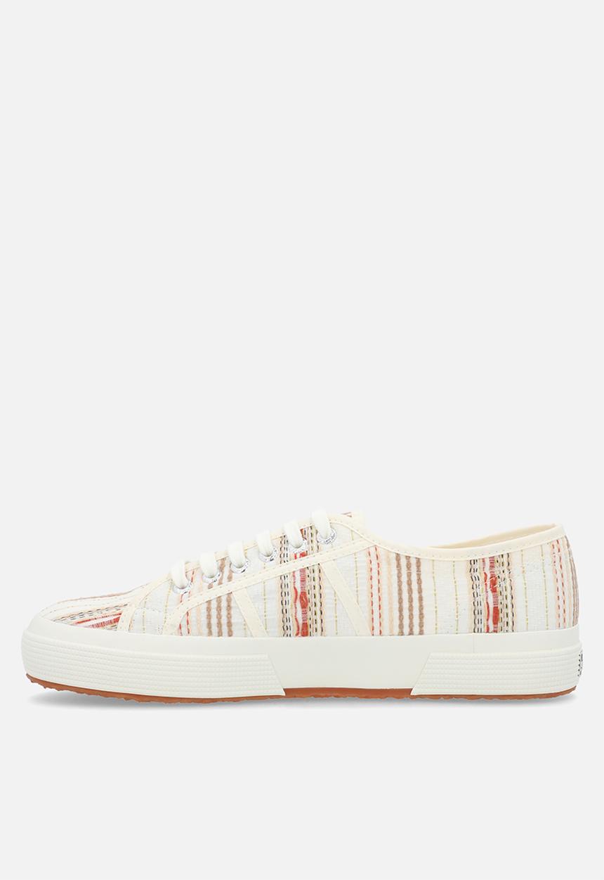 SUPERGA - 2750 wovens tripes searsucker - stripes - aa0 beige raw coral