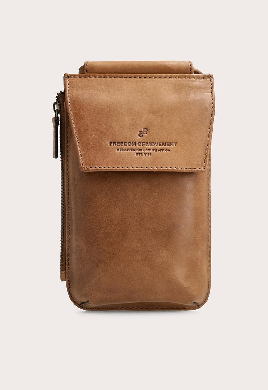 Freedom of Movement - Crossbody Cellphone Pouch - Pecan