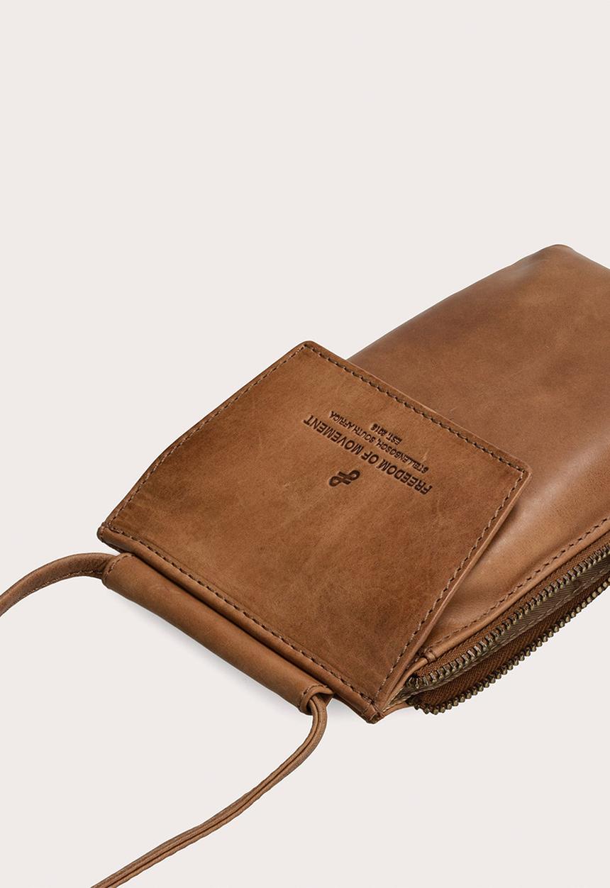 Freedom of Movement - Crossbody Cellphone Pouch - Pecan