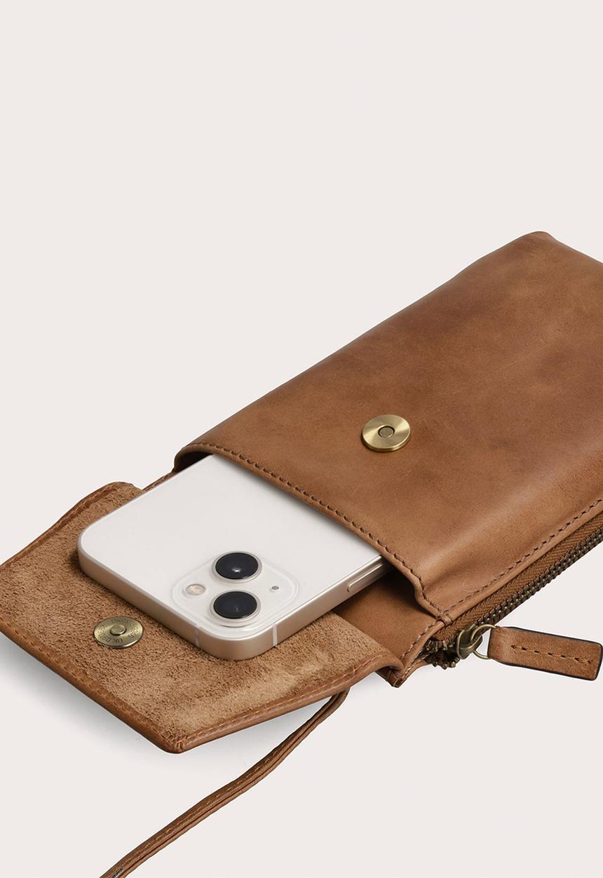 Freedom of Movement - Crossbody Cellphone Pouch - Pecan