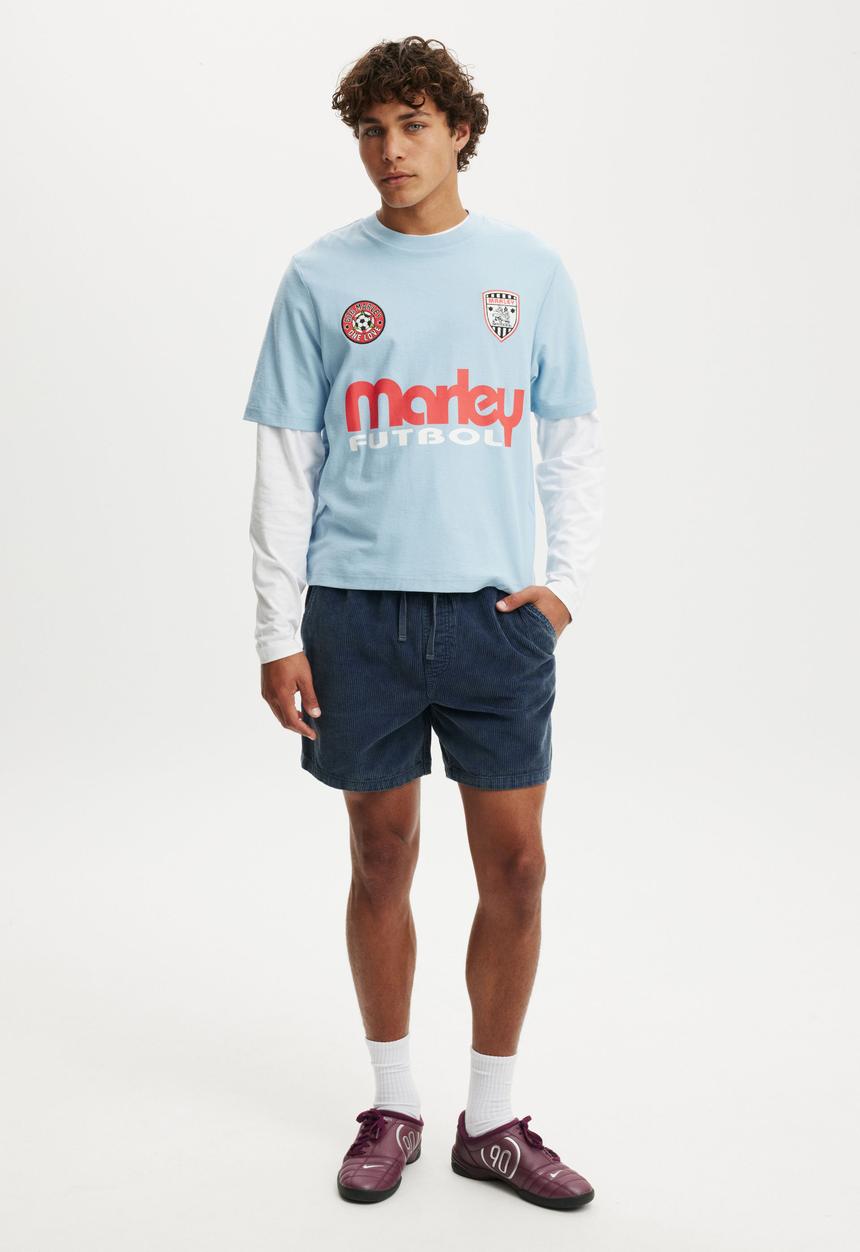 Cotton On - Easy Short - Washed Navy Cord