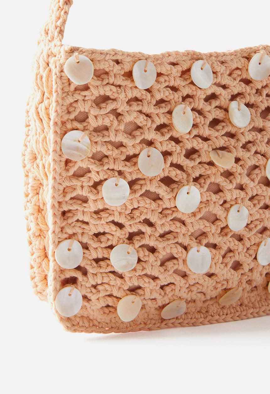 Rubi - Bree crochet underarm bag - mango