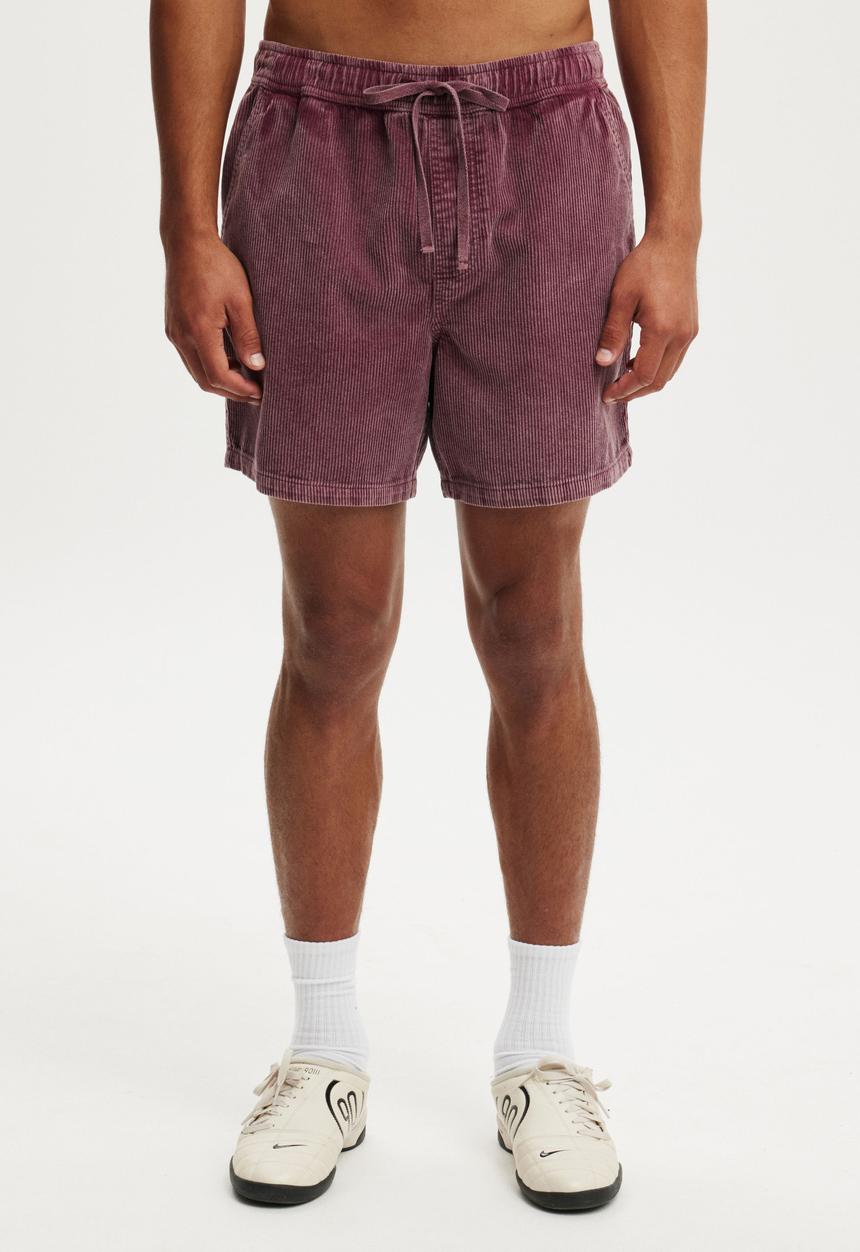 Cotton On - Easy Short - Washed Raspberry Cord