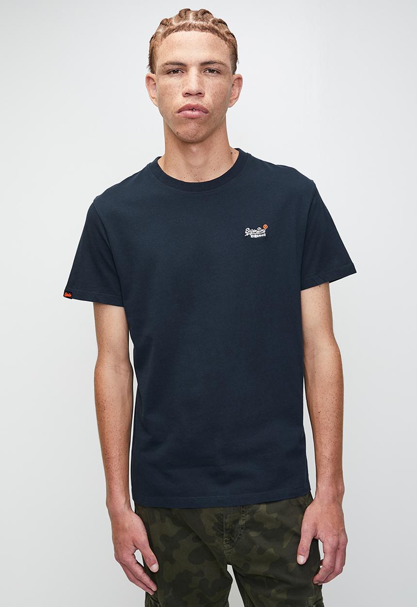 Superdry. - Essential Contrast Emb Tee - Navy