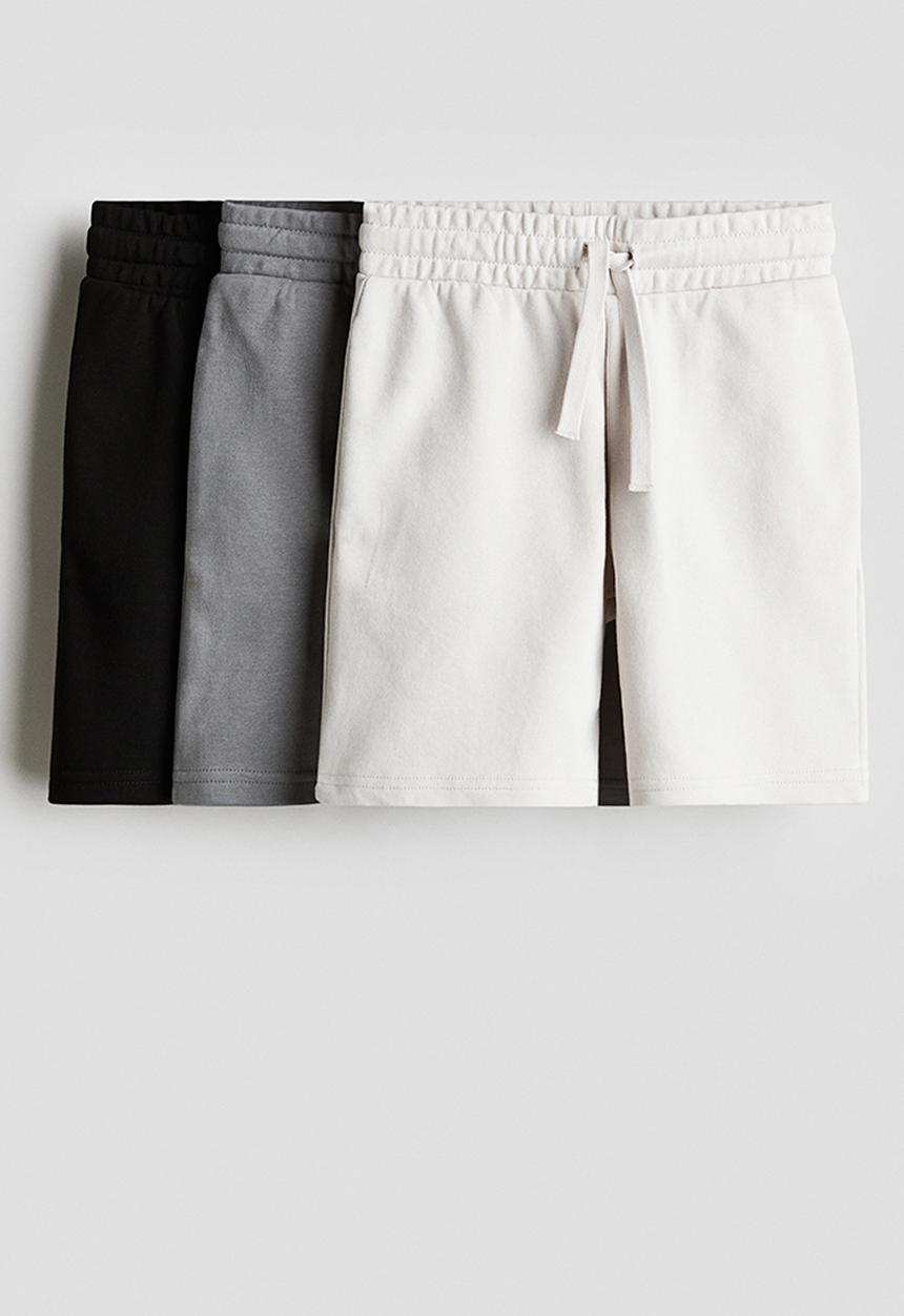 H&M - 3-Pack shorts - white/grey/black