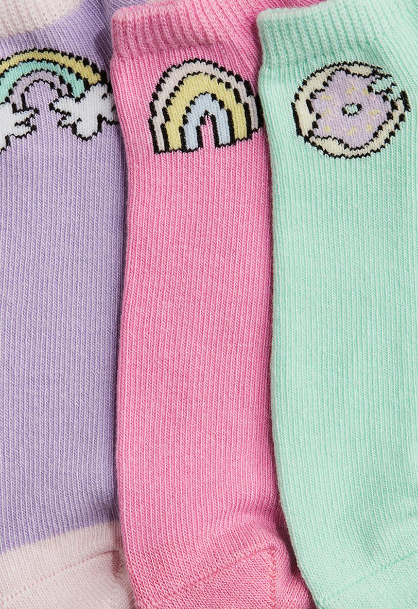 H&M - 7-Pack trainer socks - pink/turquoise