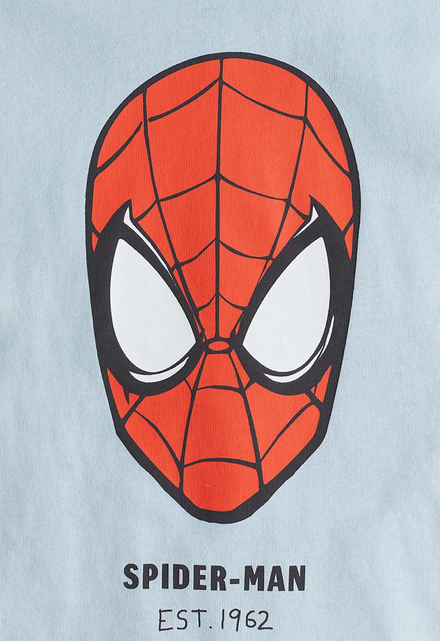 H&M - Oversized printed T-shirt - light blue/spider-man 