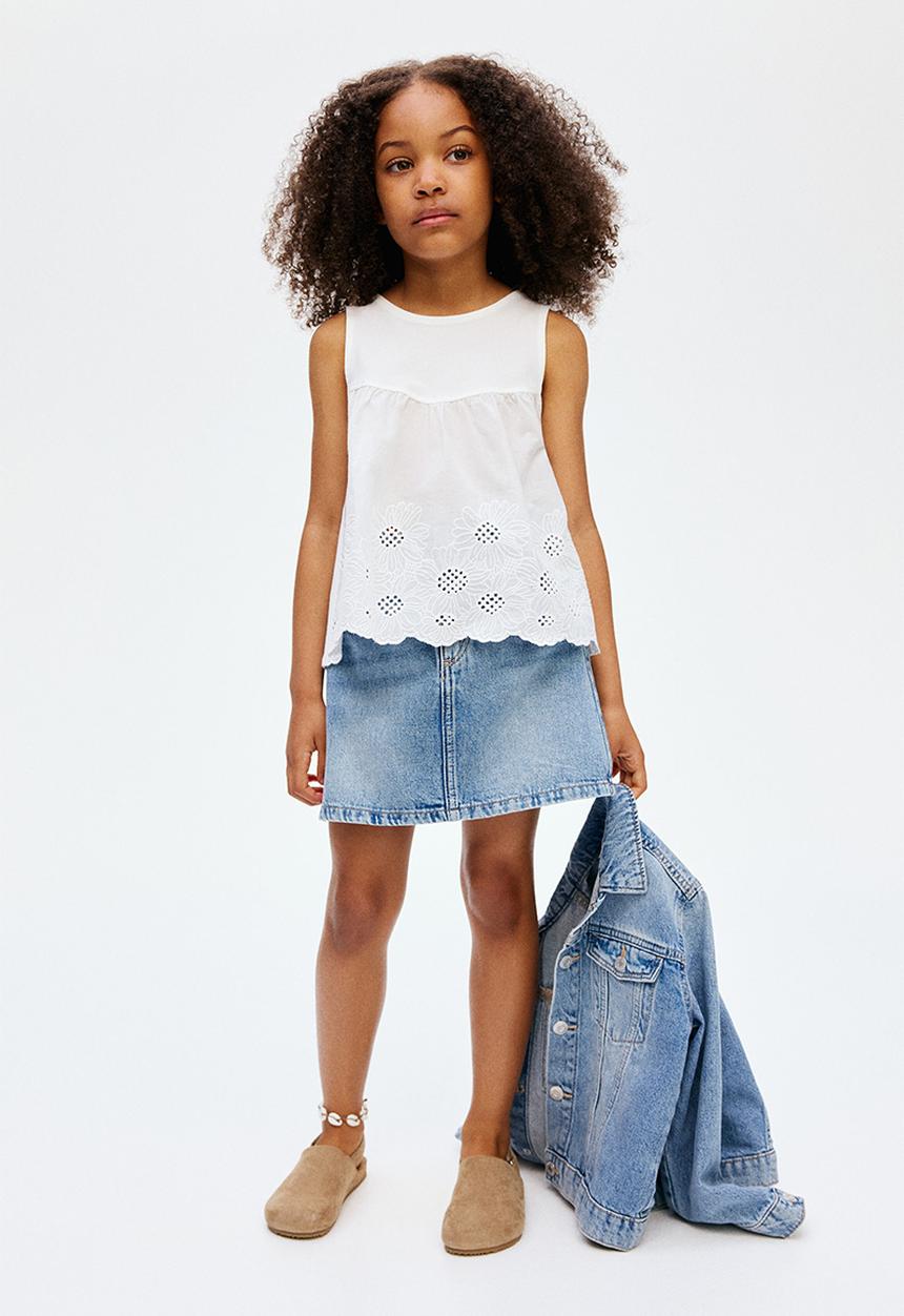 H&M - Denim skirt - denim blue 