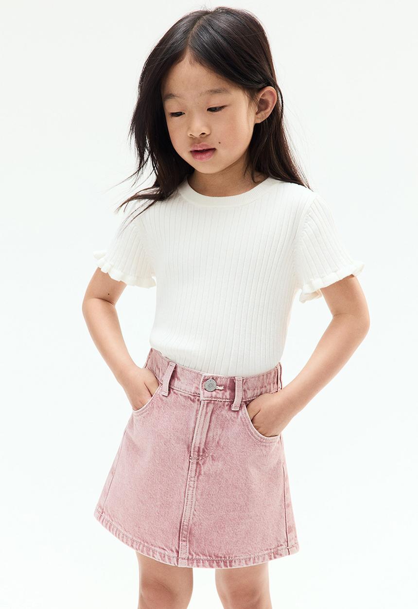 H&M - Denim skirt - pink