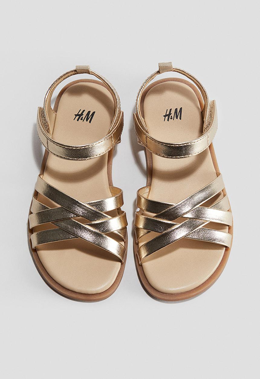 H&M - Strappy sandals - gold-coloured 