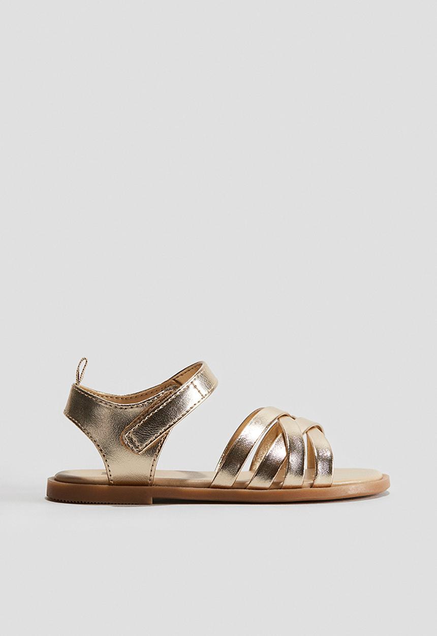 H&M - Strappy sandals - gold-coloured 