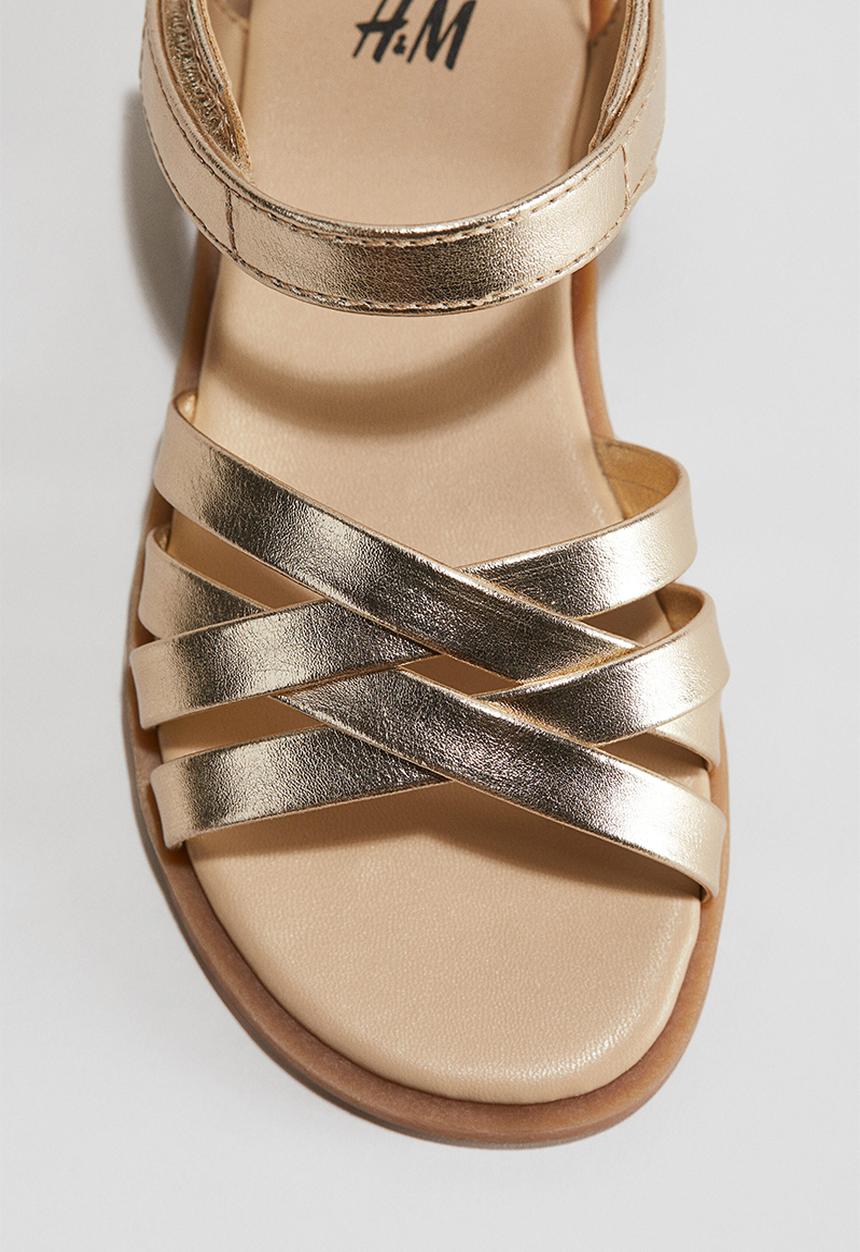 H&M - Strappy sandals - gold-coloured 