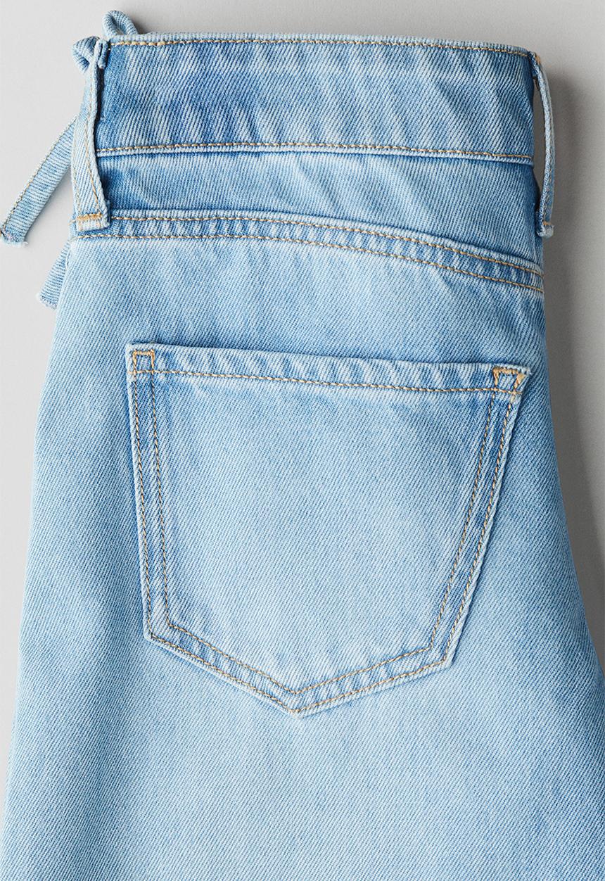 H&M - Wide-leg jeans - light denim blue/ties