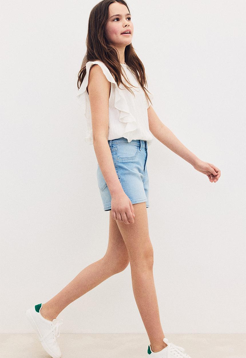 H&M - Denim shorts - light denim blue 