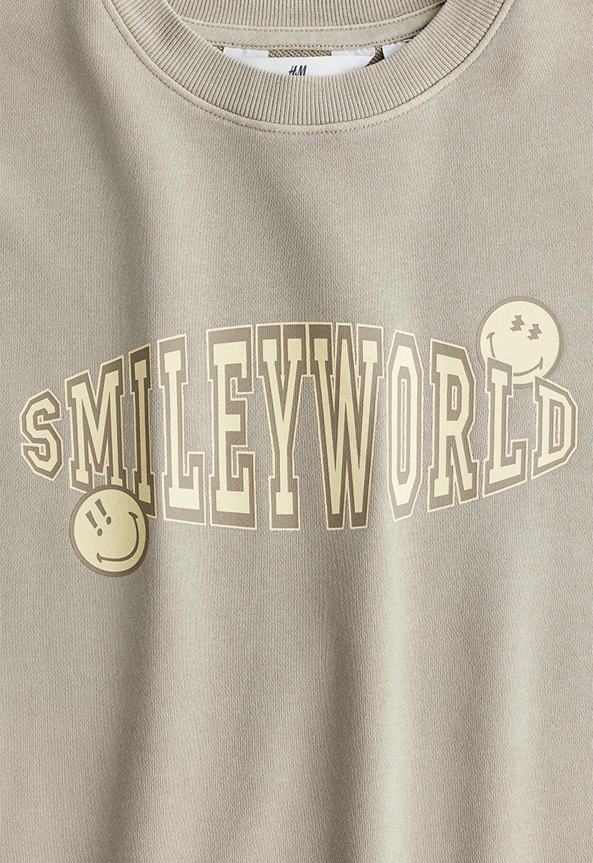 H&M - Print-motif T-shirt - beige/smileyworld® 