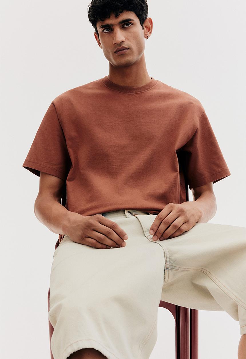 H&M - Loose fit T-shirt - dark orange