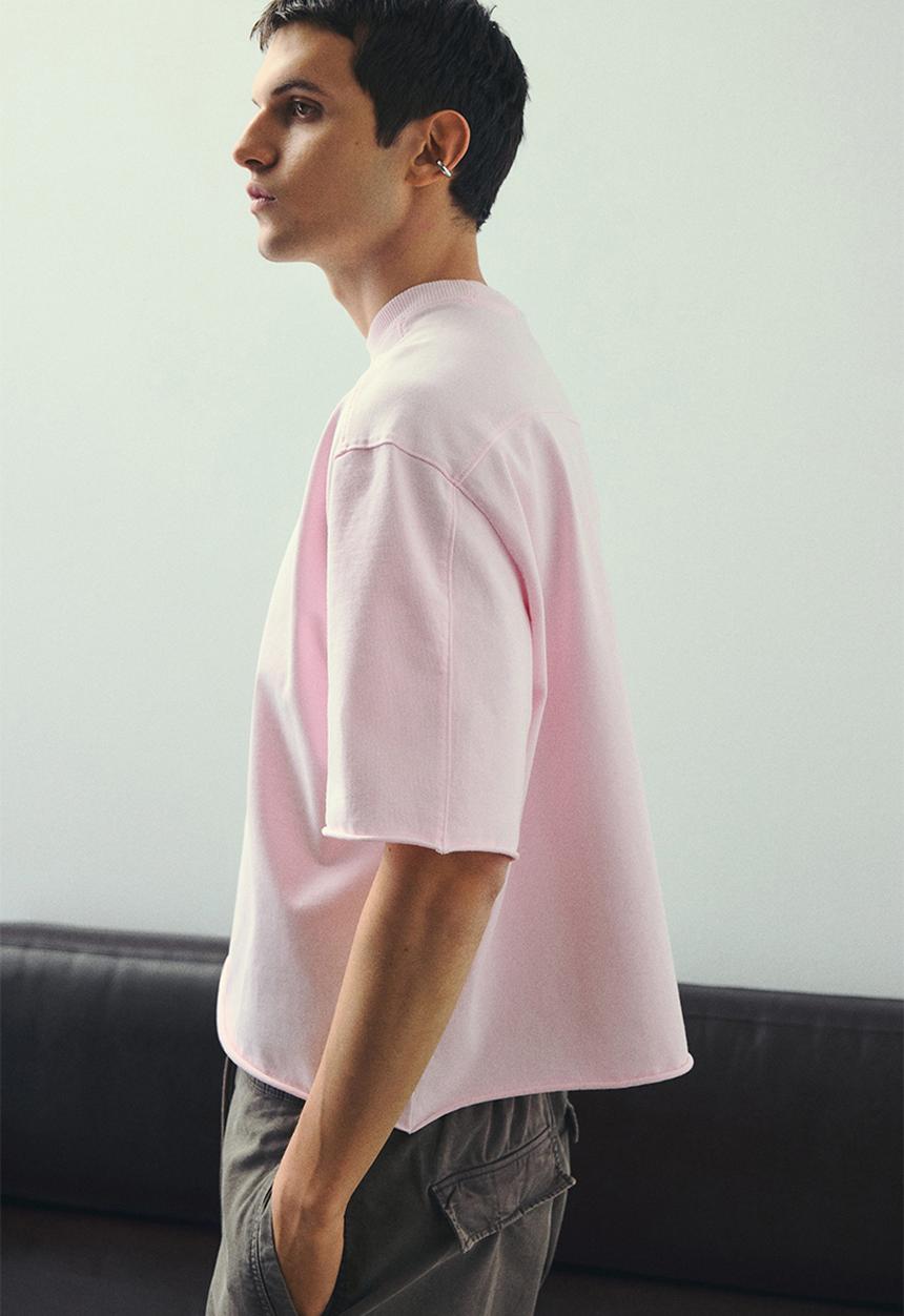 H&M - Oversized fit t-shirt - light pink