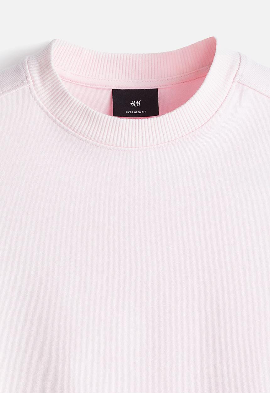 H&M - Oversized fit t-shirt - light pink