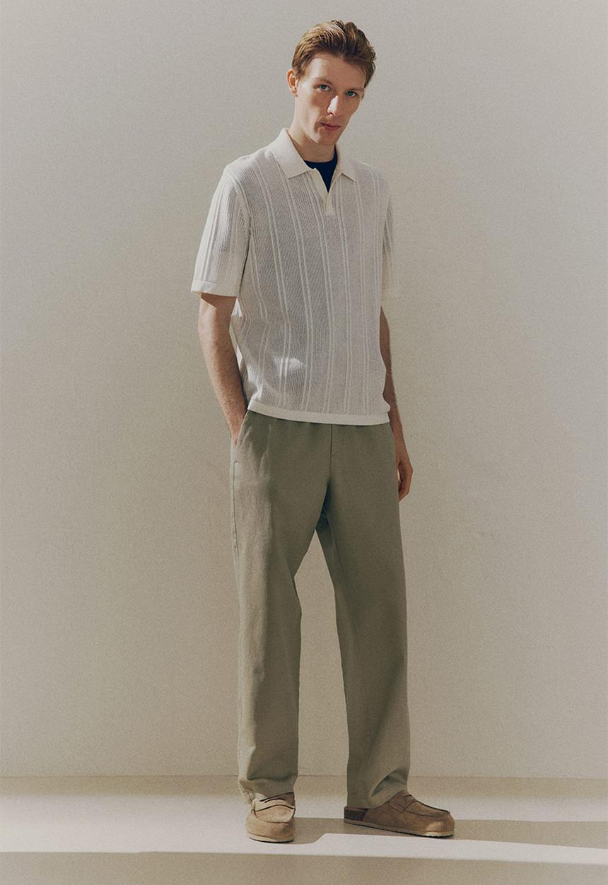 H&M - Regular fit polo shirt - cream