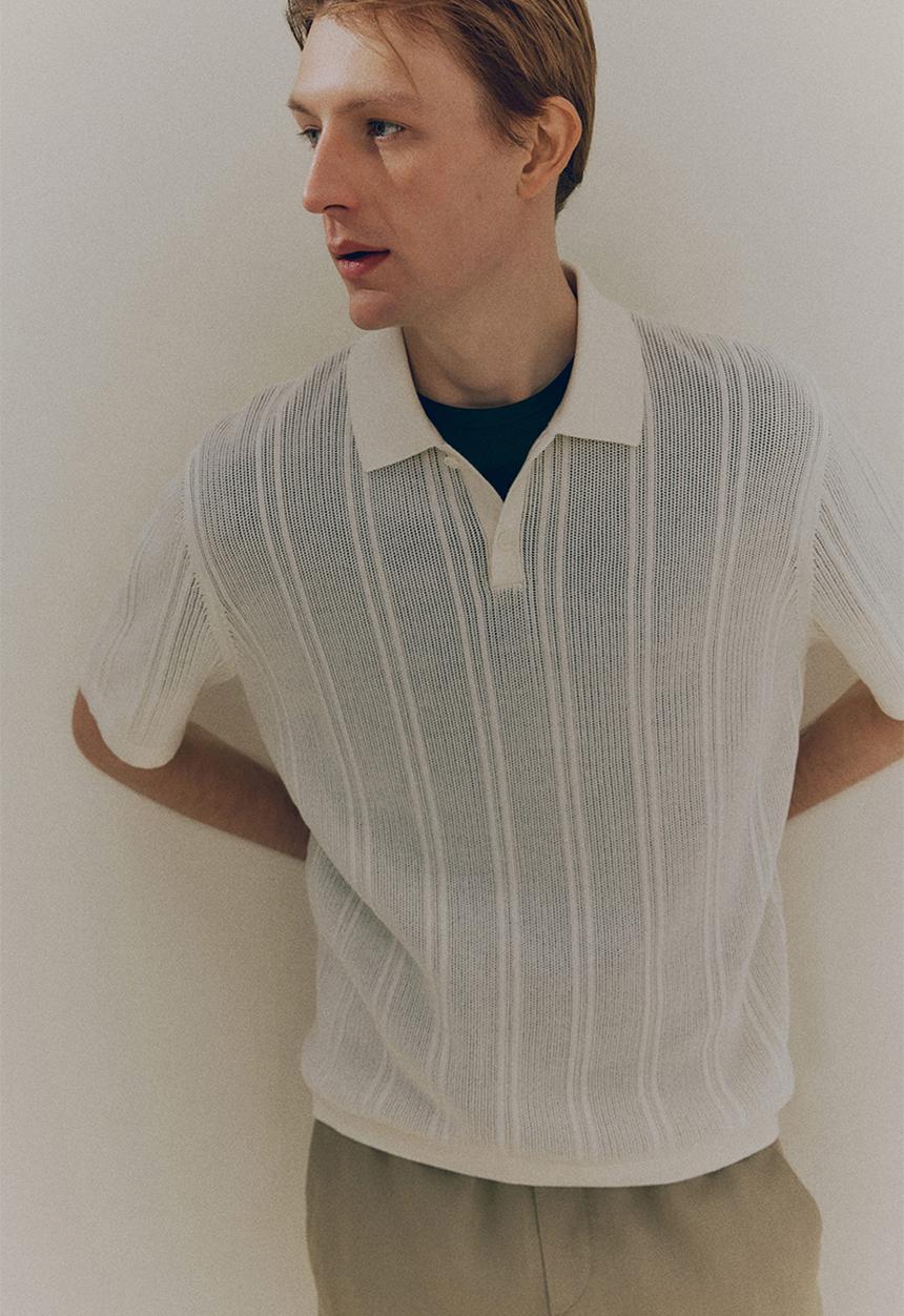 H&M - Regular fit polo shirt - cream