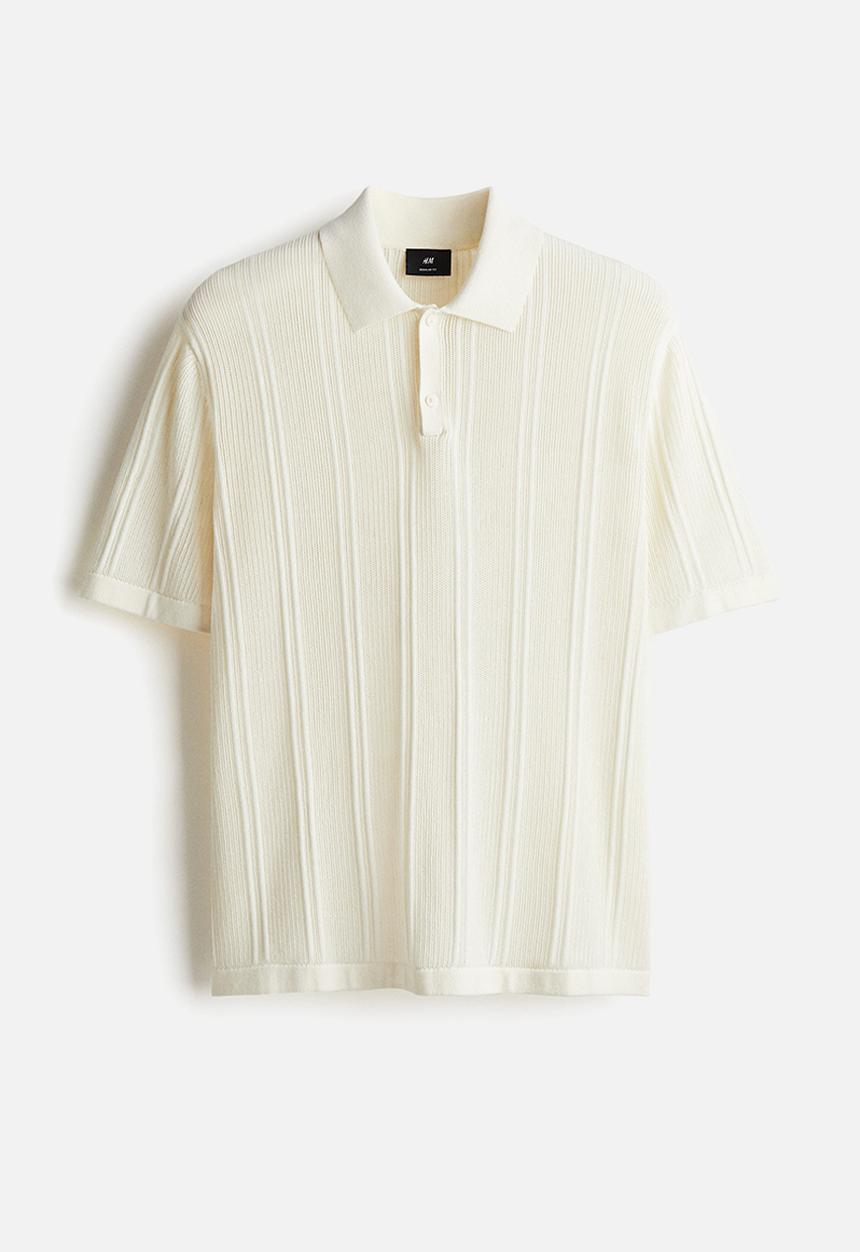H&M - Regular fit polo shirt - cream