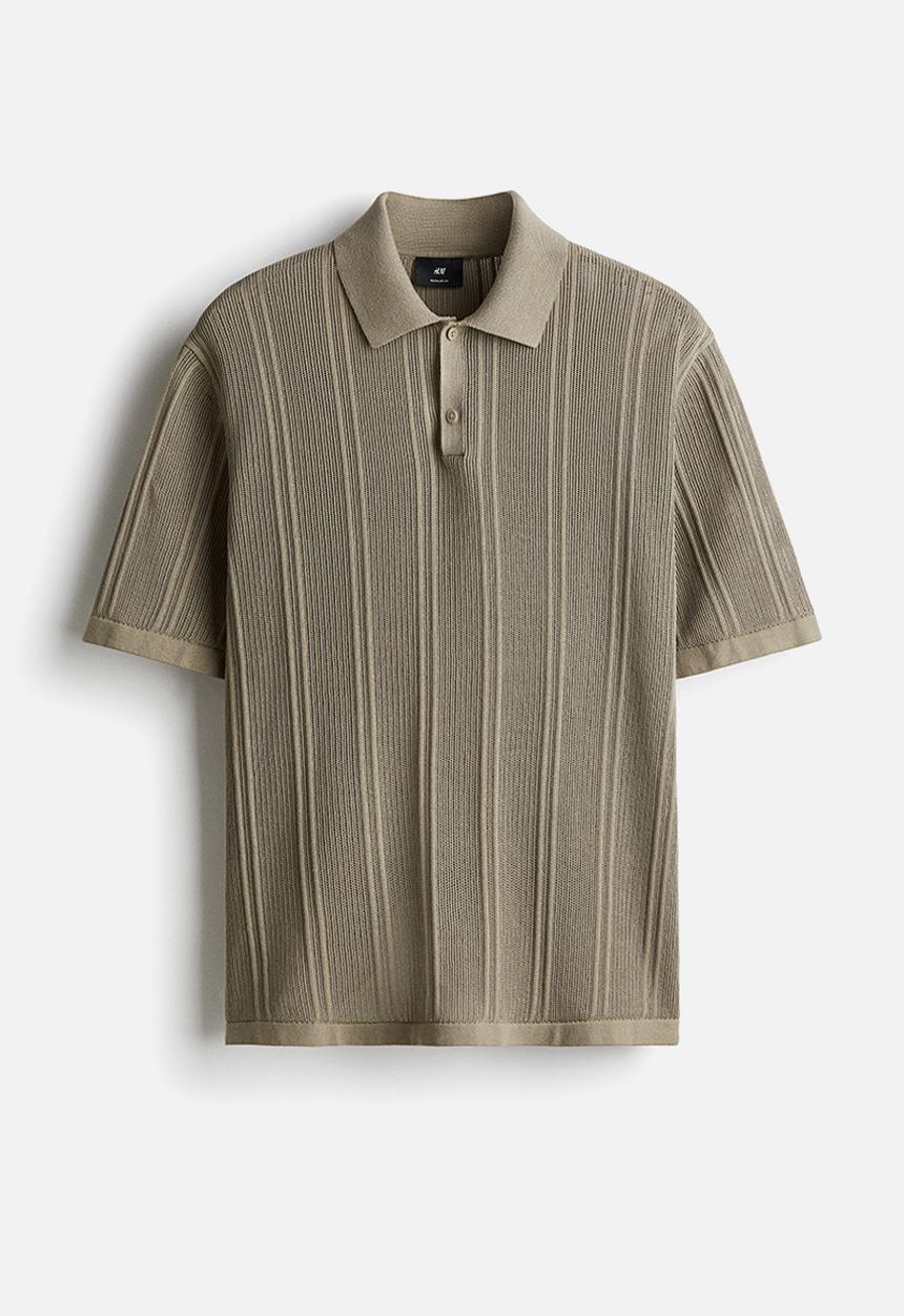 H&M - Regular fit polo shirt - khaki green