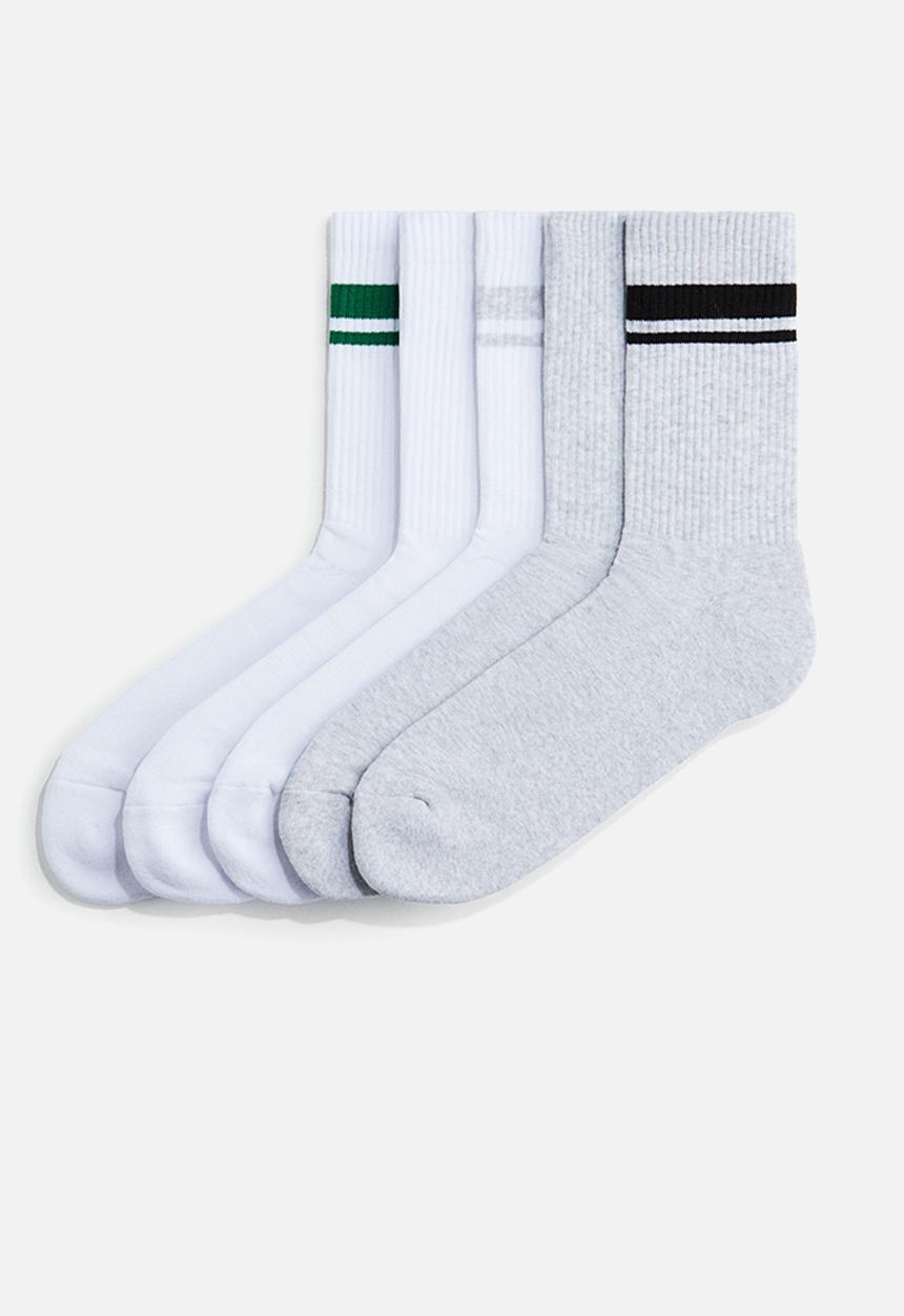 H&M - 5-Pack socks - white/grey marl