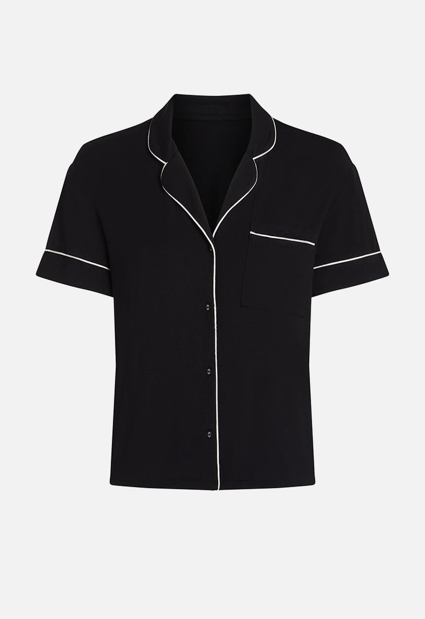 Hunkemoller - Jacket ss jersey essential - black