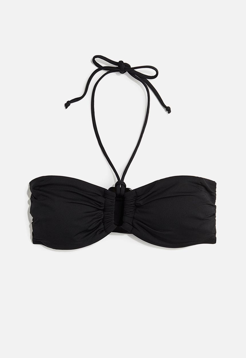 H&M - Padded bandeau bikini top - black