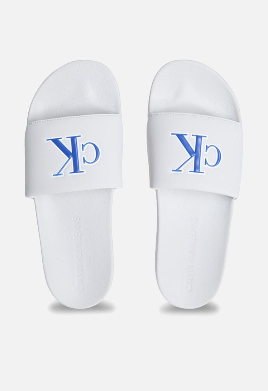 Calvin Klein - Slide jelly mono pu - white 