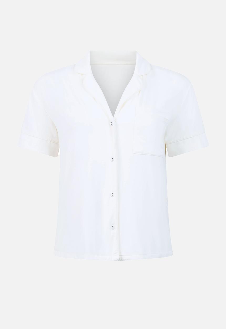 Hunkemoller - Jacket ss jersey essential - whisper white