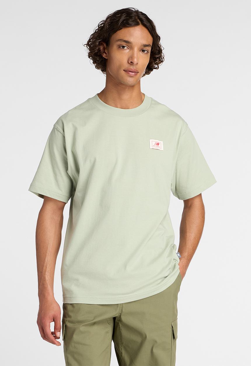New Balance  - New Balance Woven Label Tee - Green