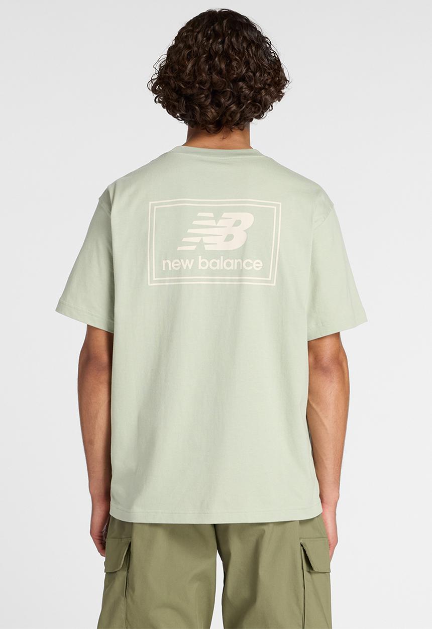 New Balance  - New Balance Woven Label Tee - Green