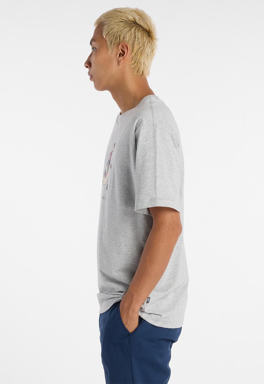New Balance  - New Balance Bearded Runner Tee - Grey