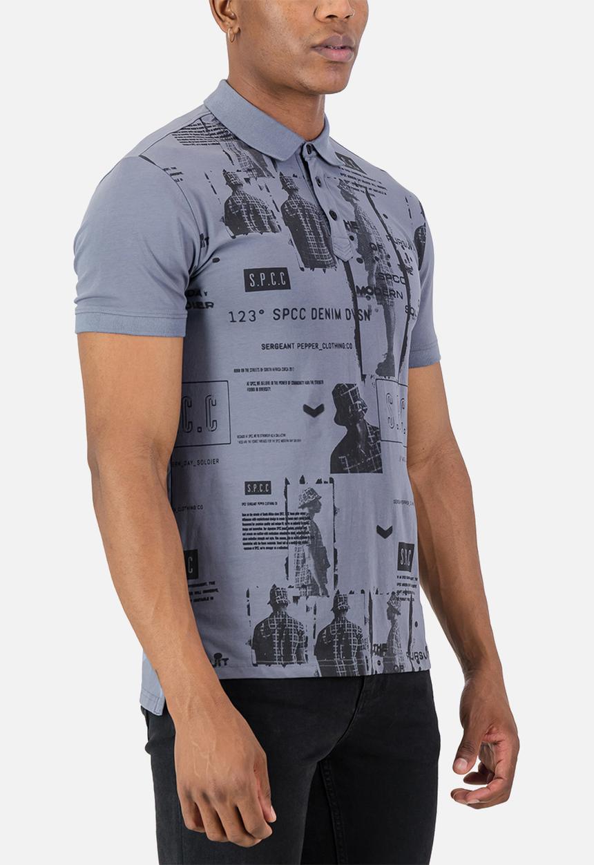 S.P.C.C - Krall Golfer  - Slimline Fit Fashion Polos Slate