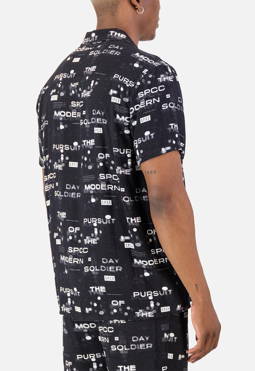 S.P.C.C - Mds Raptor Shirt  - Black Regular Fit Signature Short Sleeve Woven Shirt Black