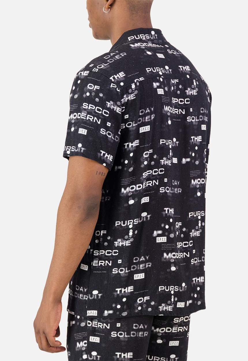 S.P.C.C - Mds Raptor Shirt  - Black Regular Fit Signature Short Sleeve Woven Shirt Black