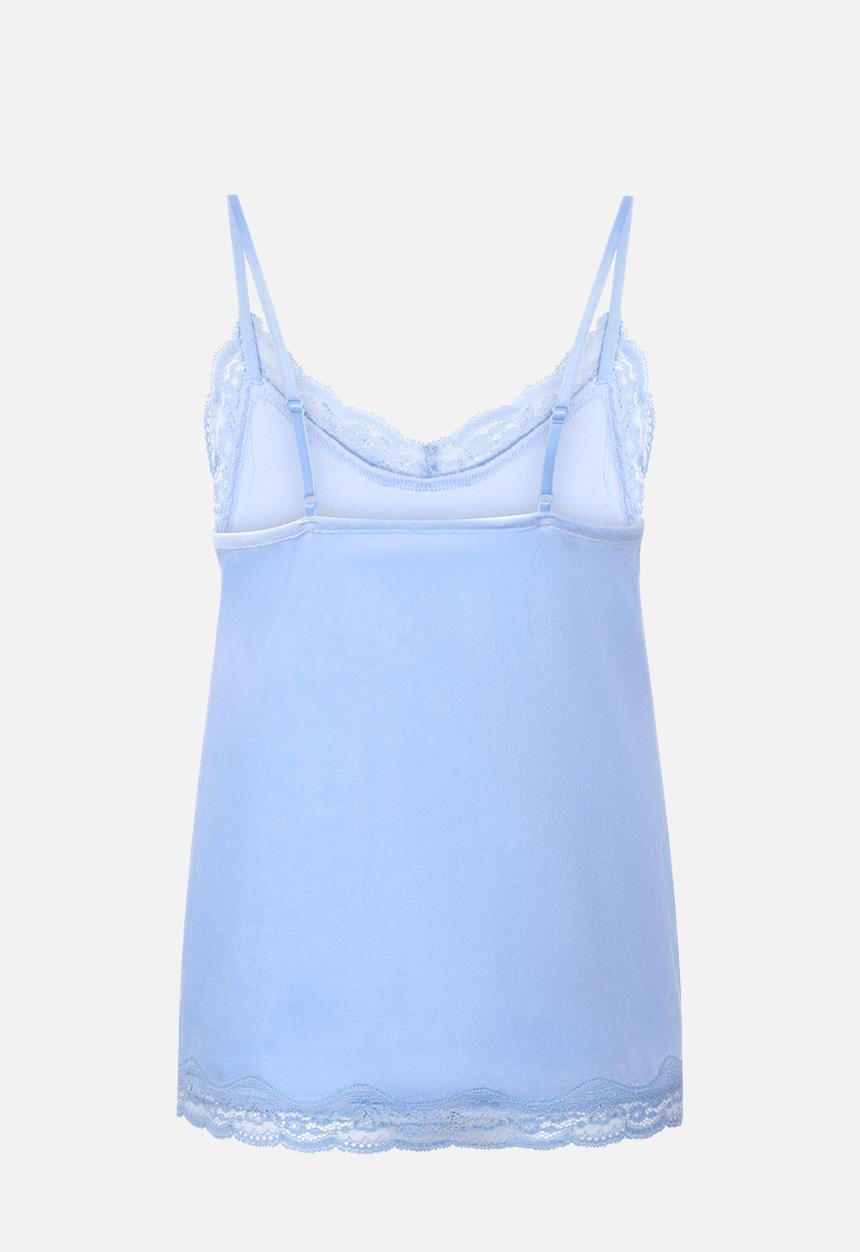 Hunkemoller - Cami velours scallop lace - serenity