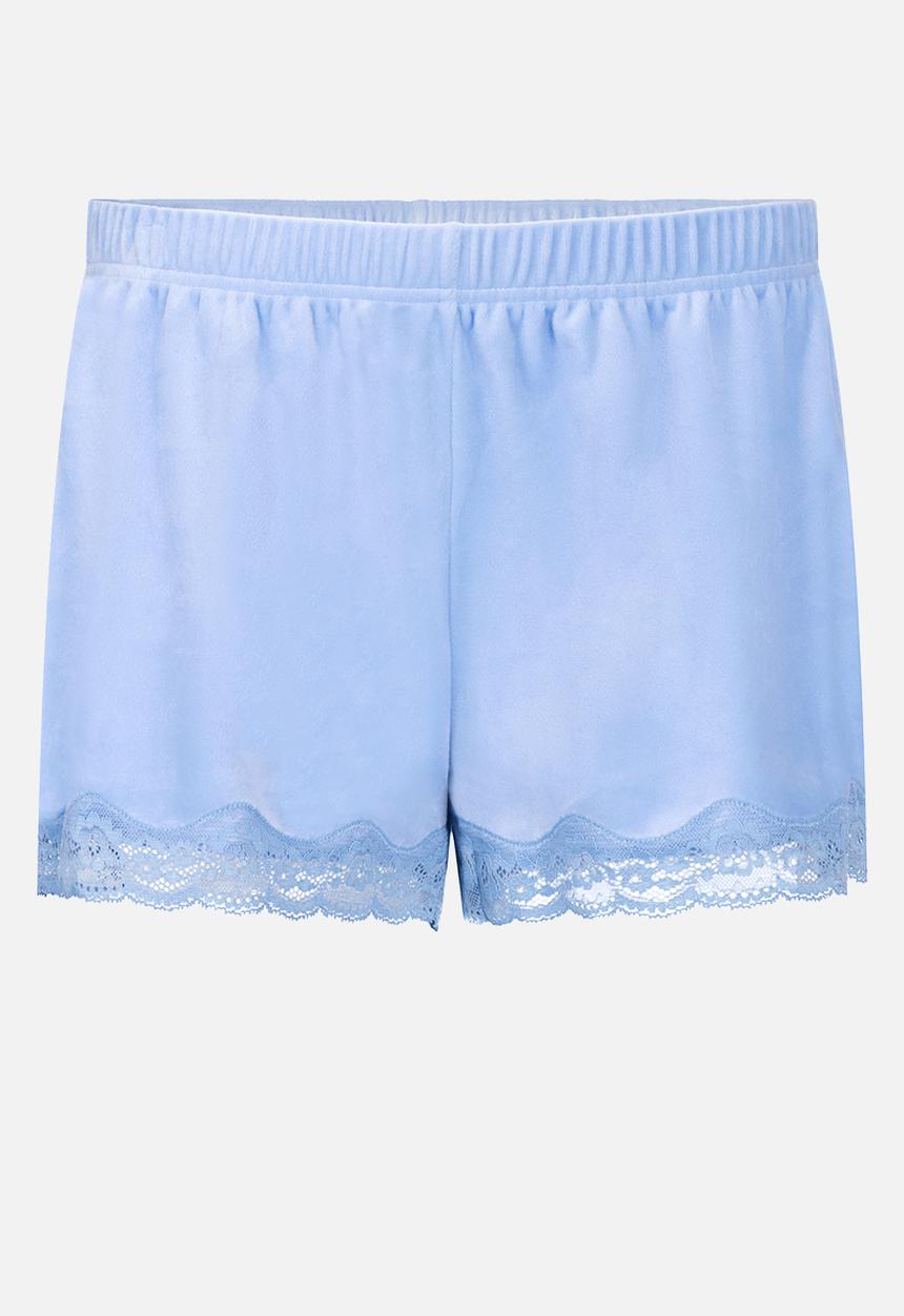 Hunkemoller - Short velours scallop lace - serenity