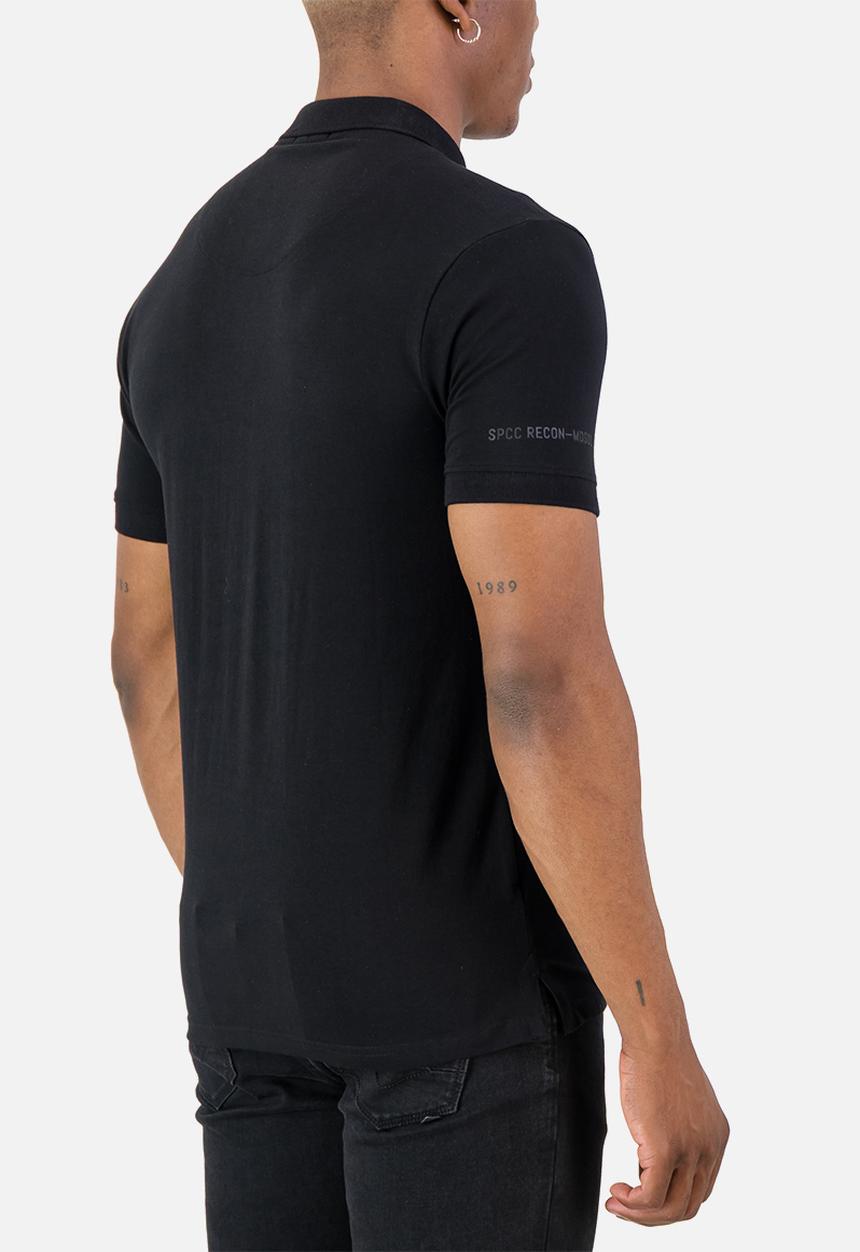 S.P.C.C - Recon Escalade Golfer  - Black Slimline Fit Fashion Polos Black